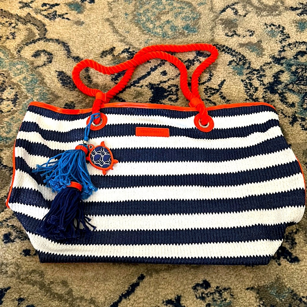 Vera Bradley Turtle Straw Tote